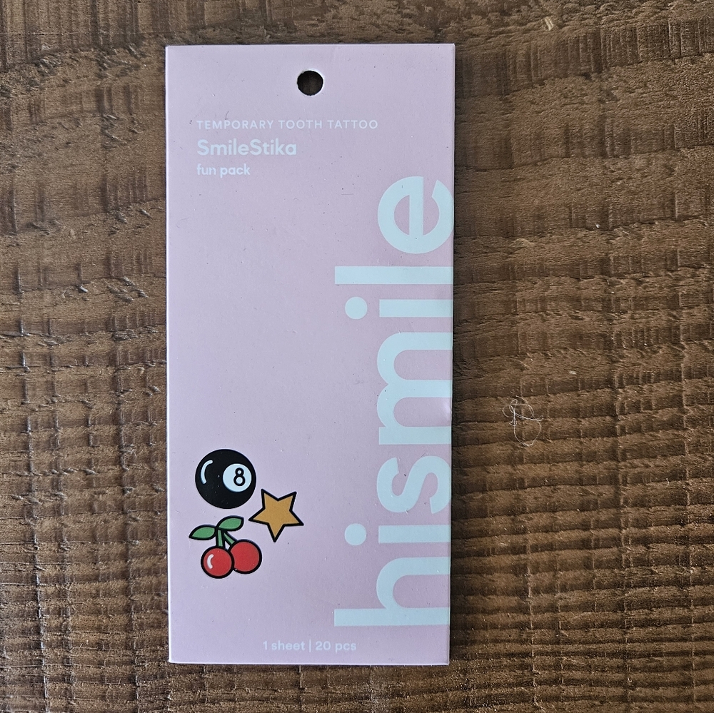 Hismile SmileStika Temporary Tooth Tattoo Fun Pack 1 Sheet